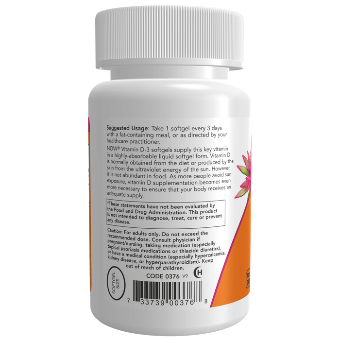 Vitamina D3 10,000 UI (120 softgels)