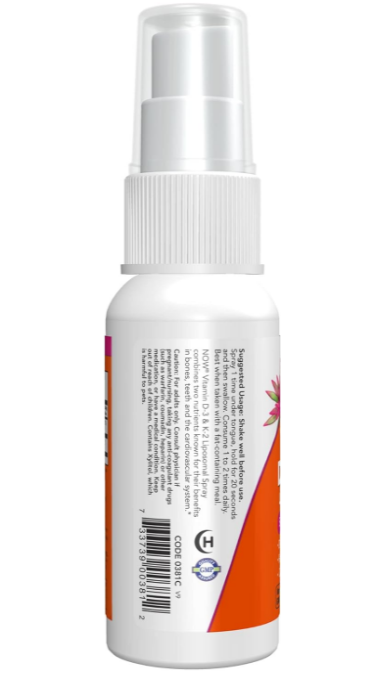 Aerosol Liposomal de Vitamina D3 y K-2 (2 oz /26ml)
