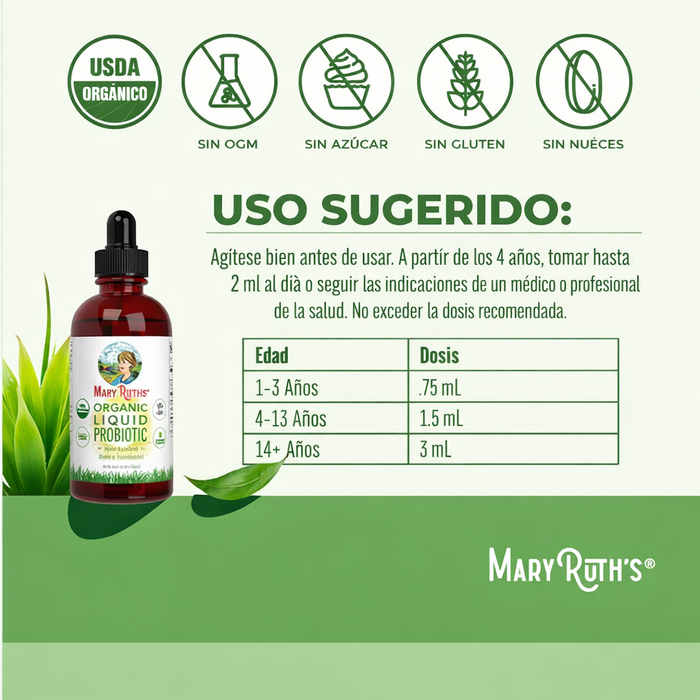 Probiotico Organico, Liquido 120 ml (4 fl oz), Mary Ruth's