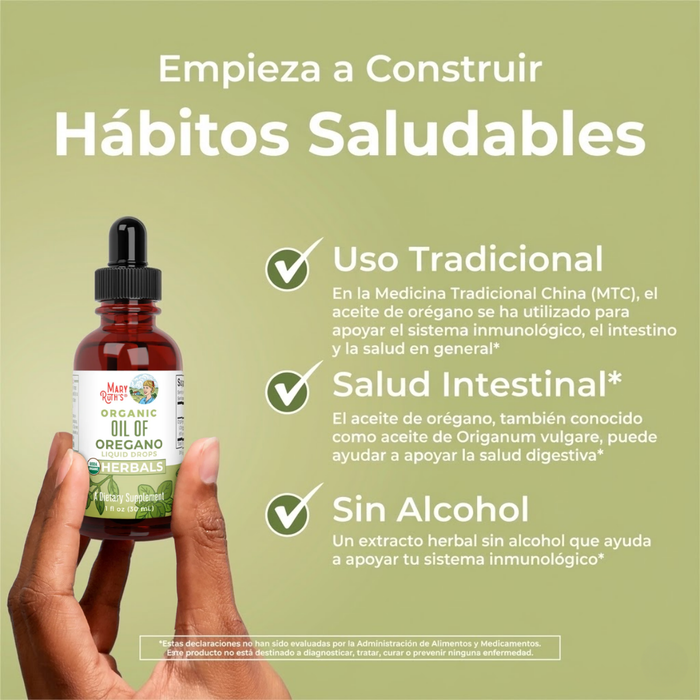 Organic Oregano Oil Liquid Drops/Oil of Oregano Herbal 1 oz (30ml) Mary Ruths