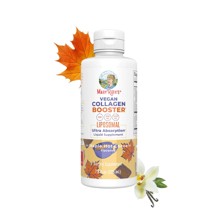 Potenciador de Colageno Vegano Liposomal Sabor Chocolate Caliente con Maple, Liquido 225 ml (7.6 fl oz), Mary Ruth's