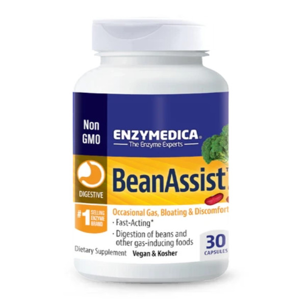 BeanAssist™ (30 caps), Enzimas Antigases & Antinflamatorio, Enzymedica