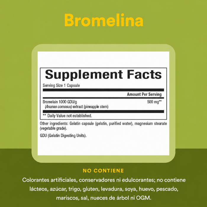 Bromelina 500 mg (90 caps), Natural Factors