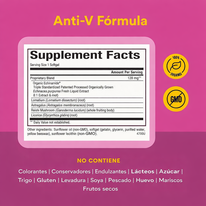 EX Sistema Inmune, Anti-V Formula (60 softgels), Natural Factors