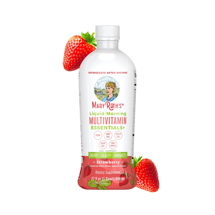 Multivitaminico Matutino Sabor Fresa, Liquido 946 ml (32 fl oz), Mary Ruth's