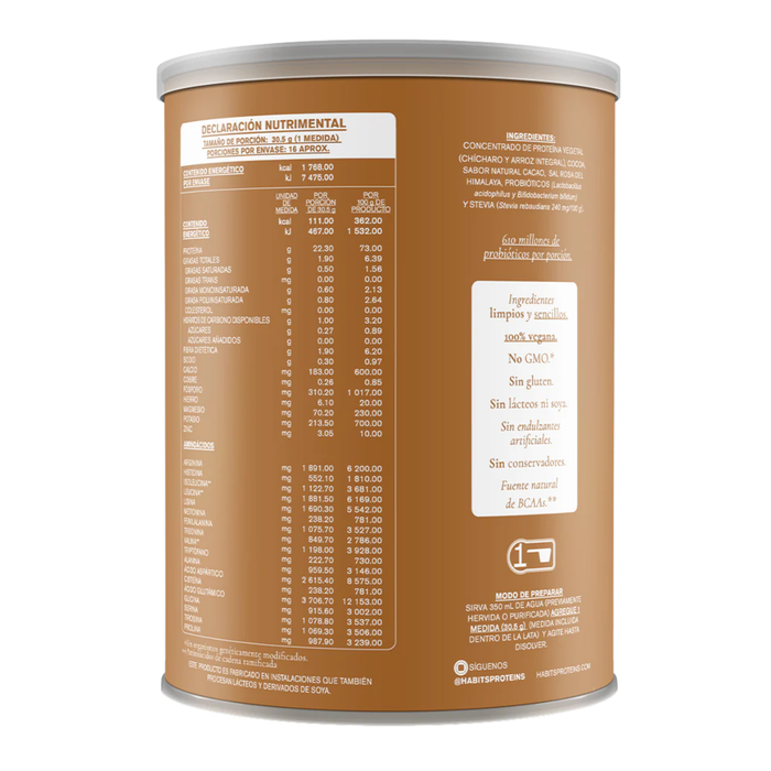 Proteína Probiótica Sabor Chocolate (488 g), Habits