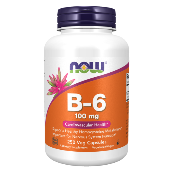 Vitamina B-6 100 mg Soporte Cardiovascular (250 caps)