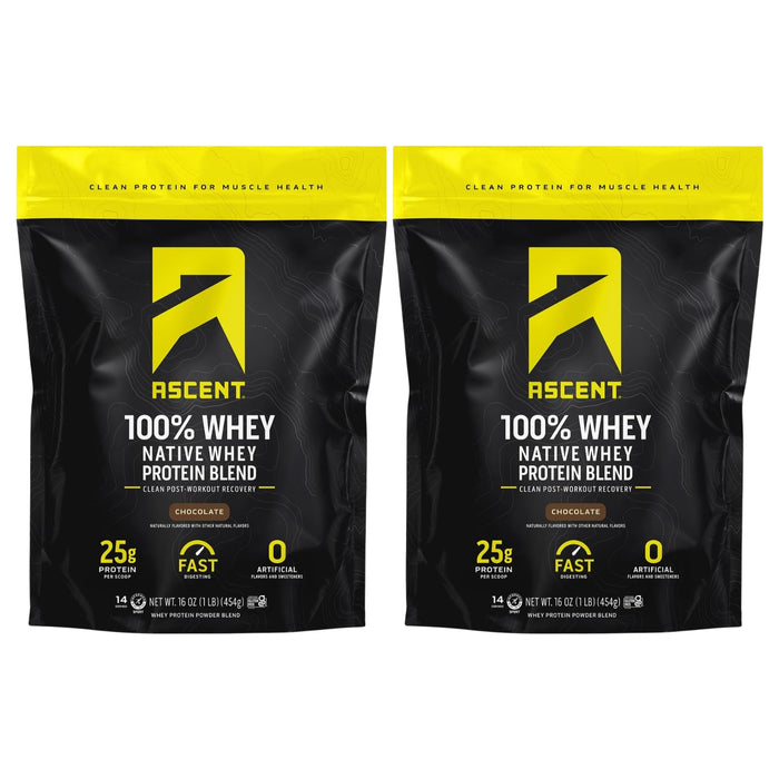 Kit #2 Proteína Whey Chocolate 454 g (2 pack), Ascent