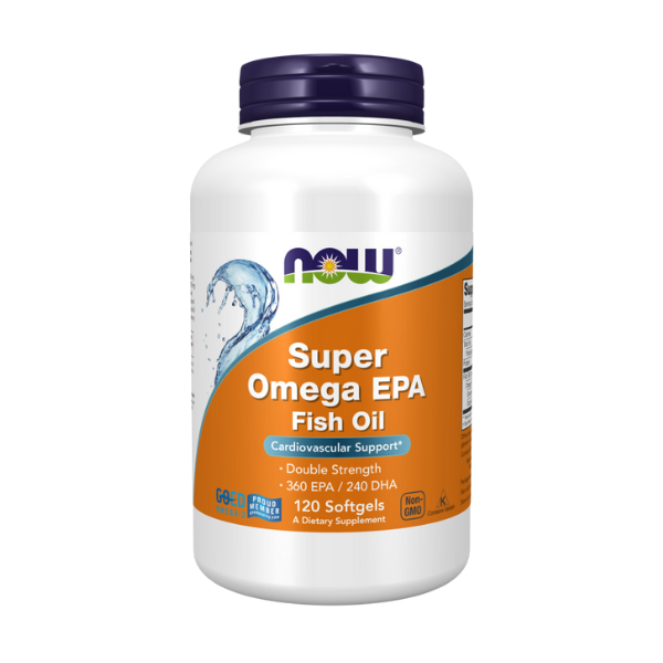 Super Omega EPA Aceite de Pescado Doble Potencia 360 EPA/240 DHA (120 softgels)