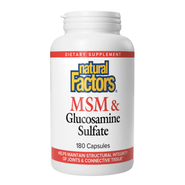 MSM y Sulfato de Glucosamina (180 caps), Natural Factors
