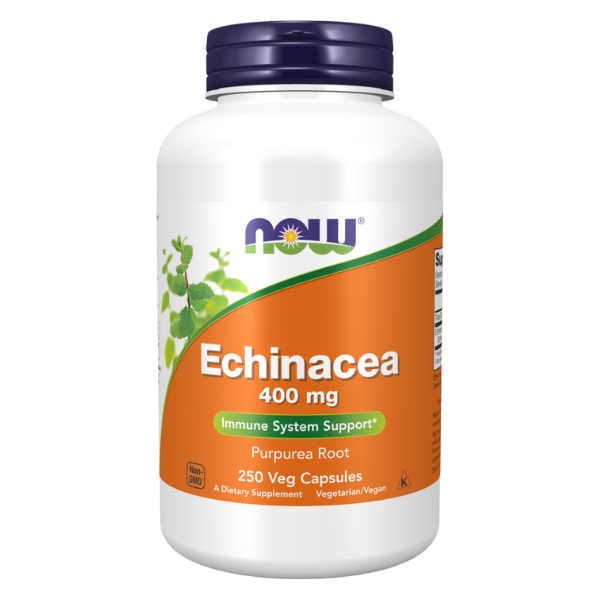 Equinácea 400 mg para la Salud del Sistema Inmunológico (100 cápsulas vegetales) | NOW