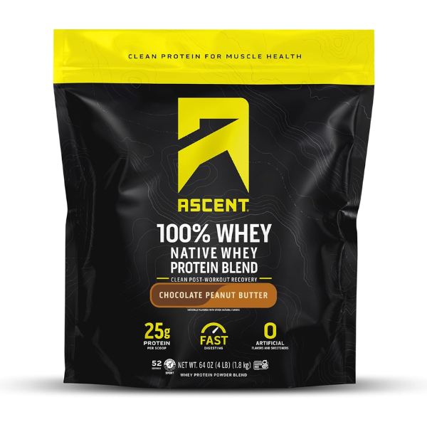 Proteina Sabor Chocolate y Crema de Cacahuate (4 lb 1.8 kg), Ascent