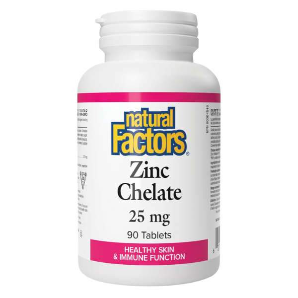 Quelato de Zinc 25 mg (90 tabs), Natural Factors