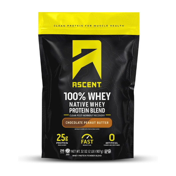 Proteina Sabor Chocolate y Crema de Cacahuate (2 lb 907 g), Ascent