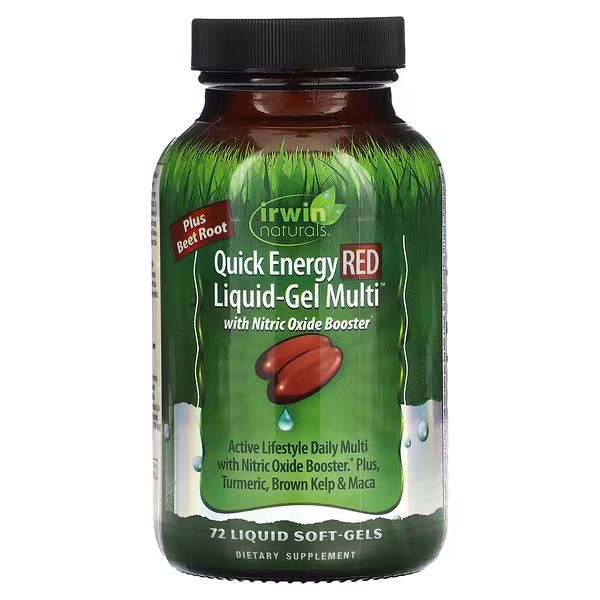 Multivitaminico Quick Energy Red (72 softgels), Irwin Naturals