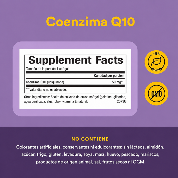 Coenzima Q10 50 mg (60 softgels), Natural Factors
