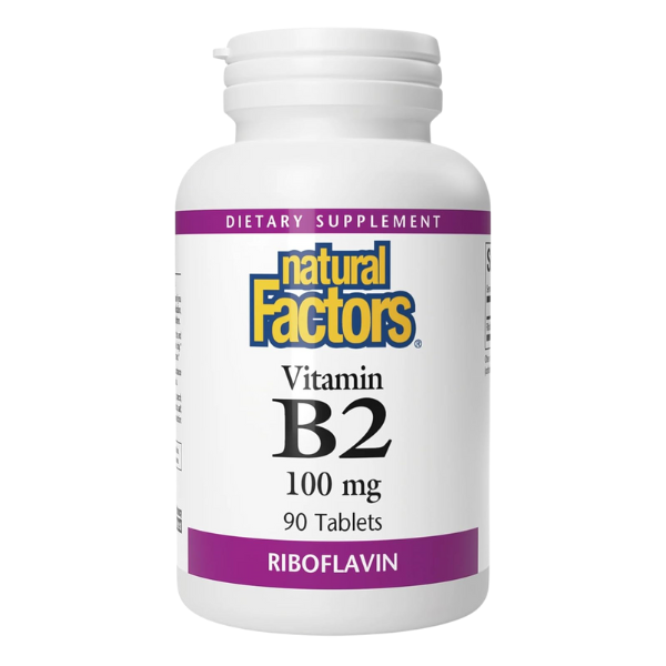 B2 Riboflavina 100 mg (90 tabs), Natural Factors