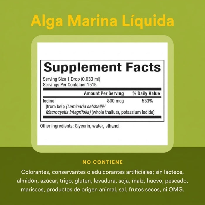Quelpo Líquido, Kelp (1.6 fl oz), Natural Factors
