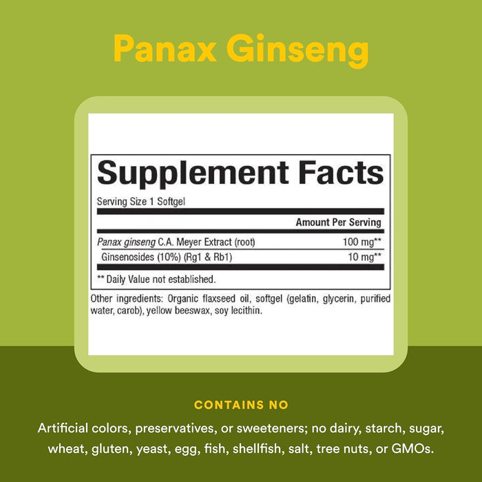 Panax Ginseng, HerbalFactors® (60 softgels), Natural Factors