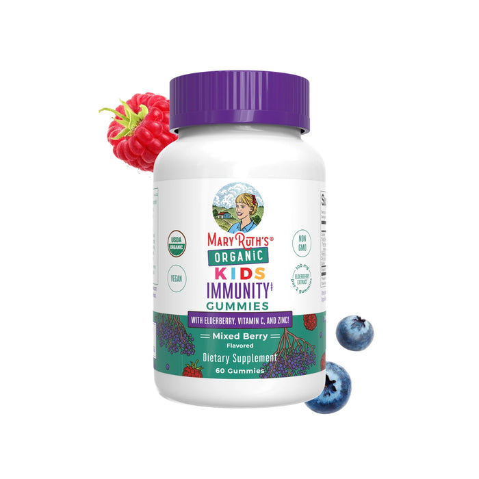 EX Inmunidad Para Niños Organica Sabor Frutos Rojos (60 gomitas), Mary Ruth´s