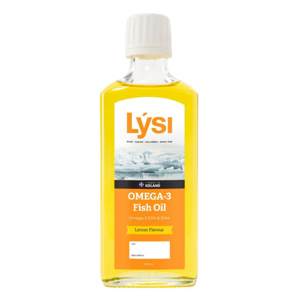 Omega-3 DHA, Aceite de Pescado sabor Limón (240 ml), Lysi