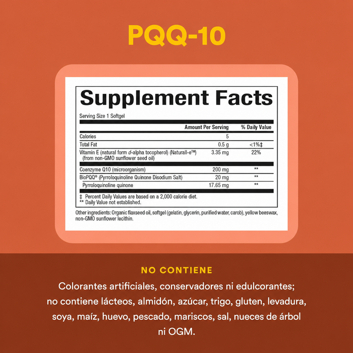 PQQ-10, Apoyo a la Mitocondria (30 softgels), Natural Factors