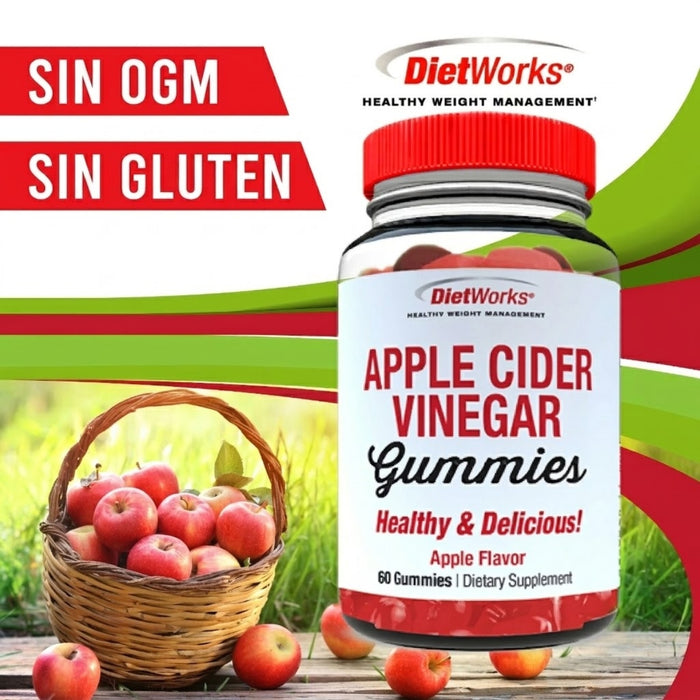 Vinagre de Manzana Sabor Manzana DietWorks (60 gomitas), Windmill