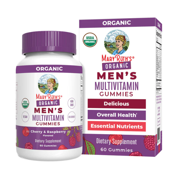 Multivitaminico Organico Para Hombres Sabor Cereza (60 gomitas), Mary Ruth´s
