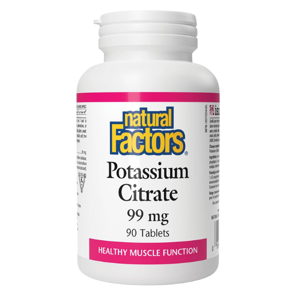 Citrato de Potasio 99 mg (90 tabs), Natural Factors