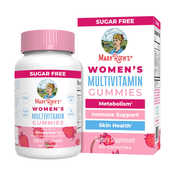 Multivitaminico Para Mujeres Sabor Fresa (60 gomitas), Mary Ruth´s