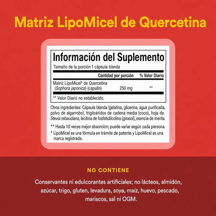 Quercetina Liposomal LipoMicel® Matrix (60 softgels)