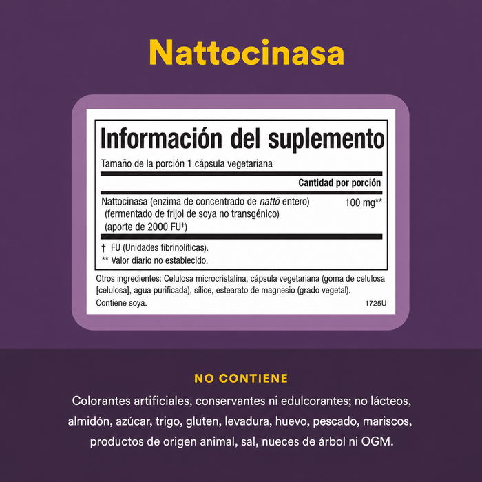 Nattoquinasa 100 mg (60 vcap), Natural Factors