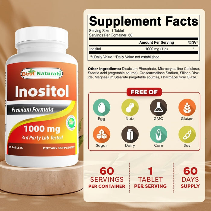 Inositol 1000 mg (60 tabs), Best Naturals
