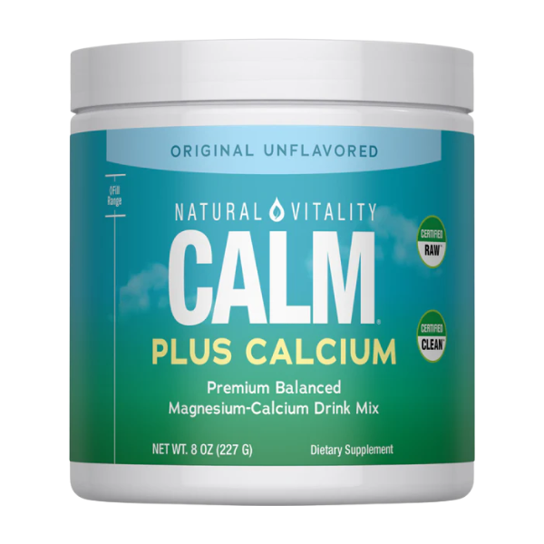 CALM Citrato de Magnesio con Calcio en Polvo Sin Sabor (277 g), Natural Vitality
