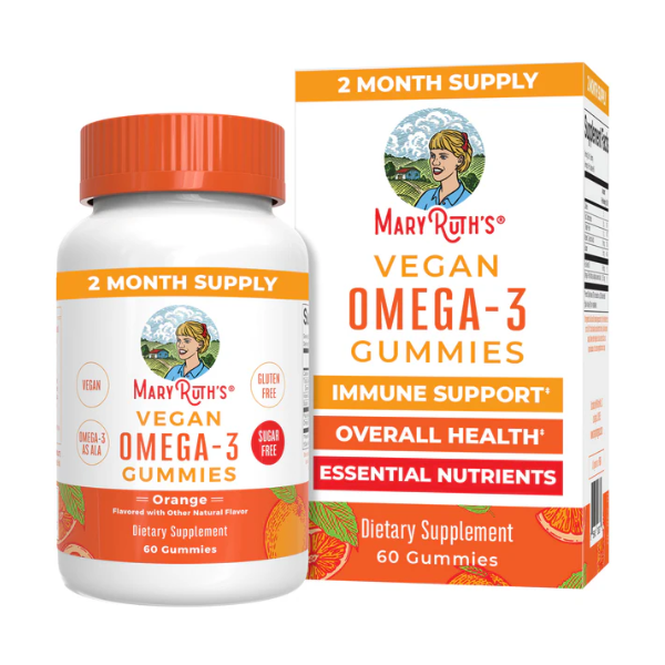Omega-3 Vegano Sabor Naranja (60 gomitas), Mary Ruth's
