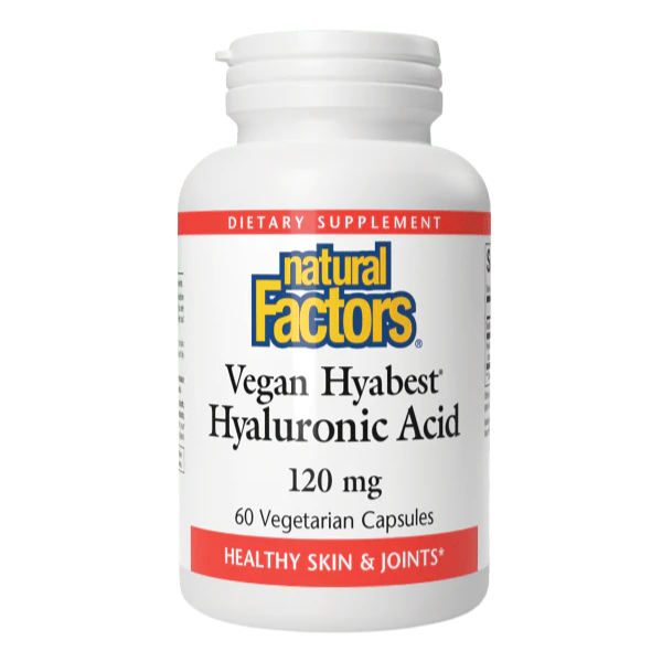 Acido Hialuronico Vegano 120 mg Hyabest® (60 veg caps), Natural Factors