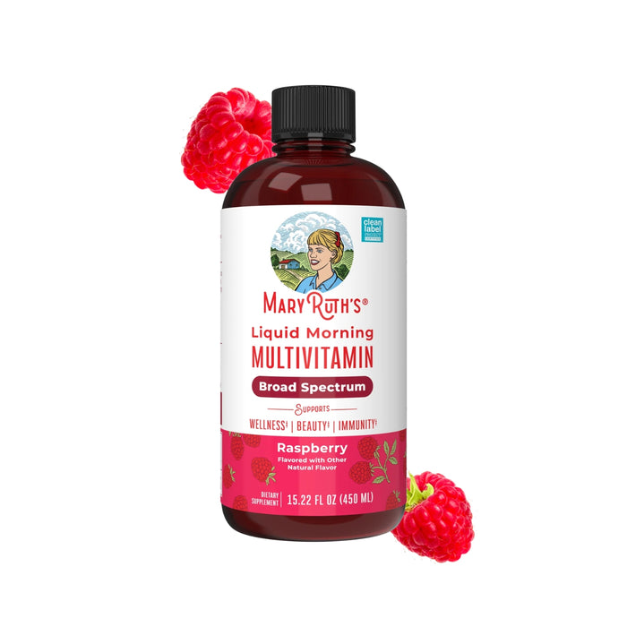 Multivitaminico Matutino Sabor Frambuesa, Liquido 450 ml (15.22 fl oz), Mary Ruth's