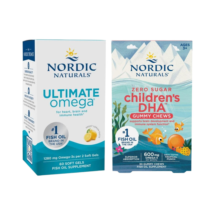 Kit #2 Ultima Omega + DHA para Niños Sabor Tropical, Nordic Naturals