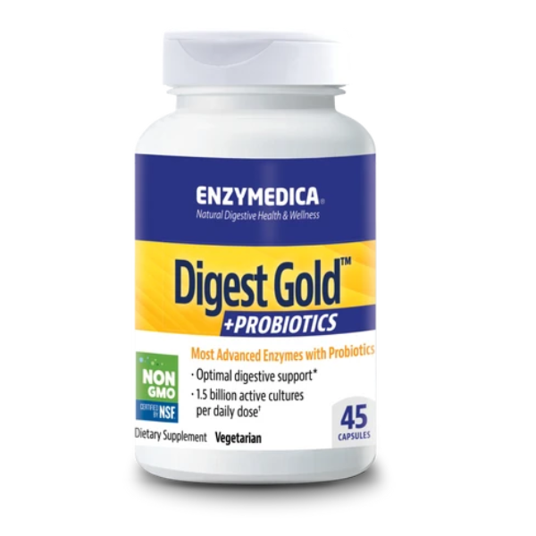 Digest Gold™ + Probióticos (45 caps) , Apoyo Digestivo, Enzymedica