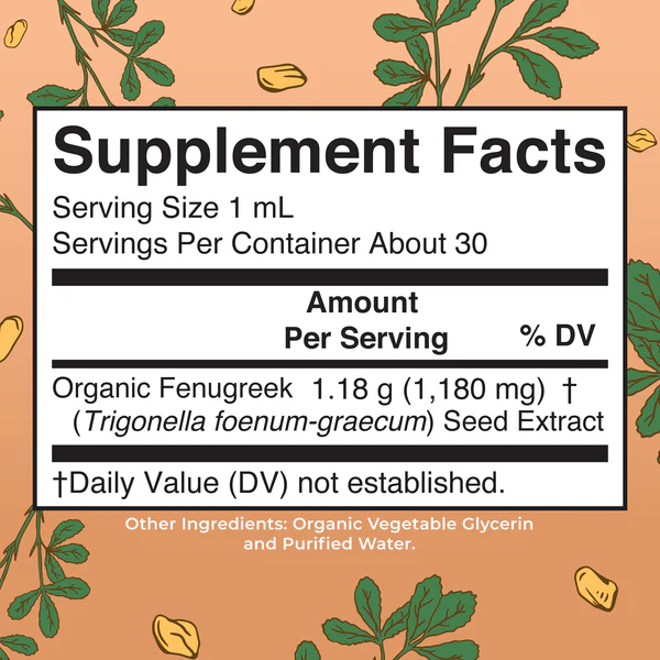 Semilla de Fenogreco Organica, Liquida (1 fl oz 30 ml), Mary Ruth's