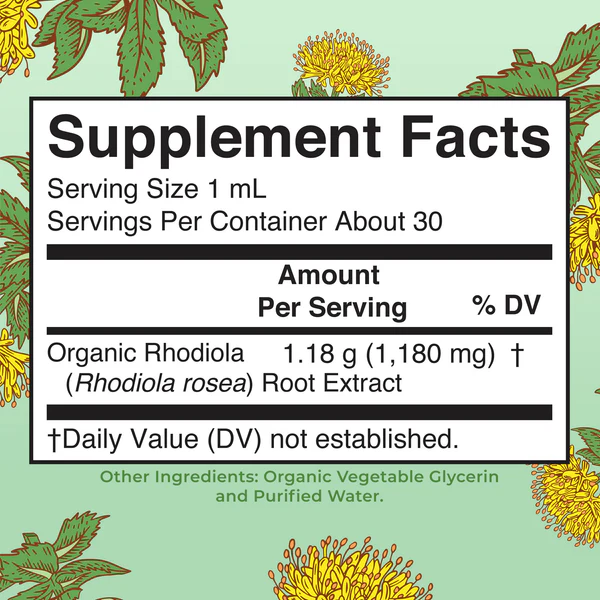 Rhodiola Organica, Liquido 30 ml (1 fl oz), Mary Ruth's