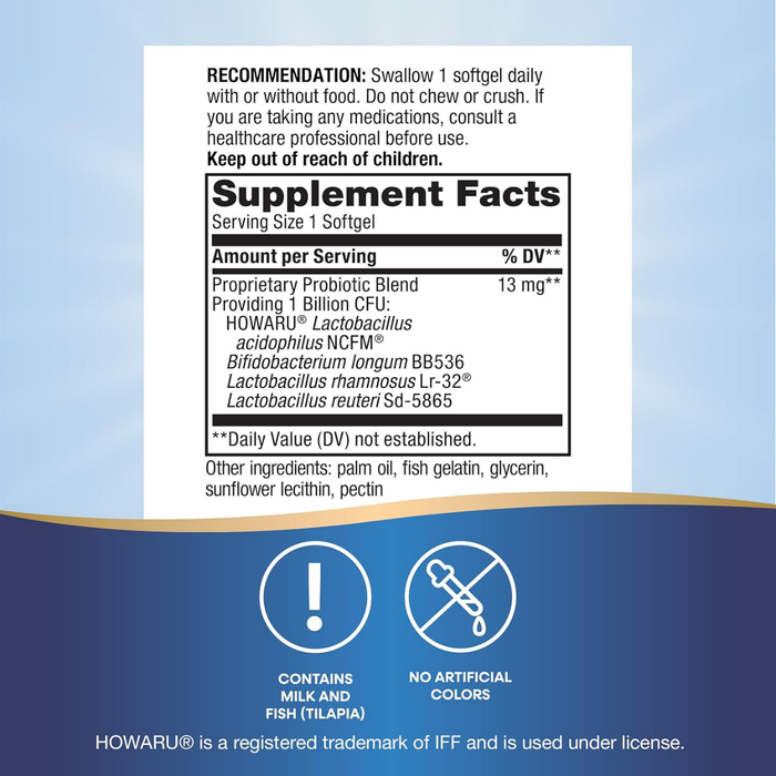 Probiótico Reuteri Perlas Primadophilus® (30 softgels) , Nature's Way