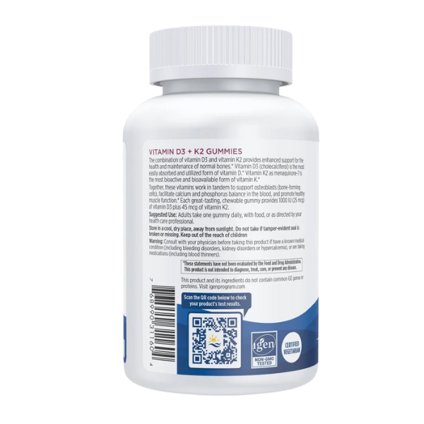 Vitamina D3+K2 Sabor Granada (60 gomitas), Nordic Naturals