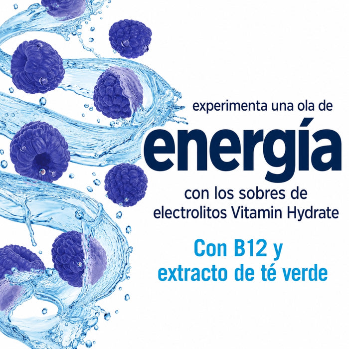 Electrolitos para Hidratación Sabor Mora Azul vitaminhydrate™ (10 packs), Windmill