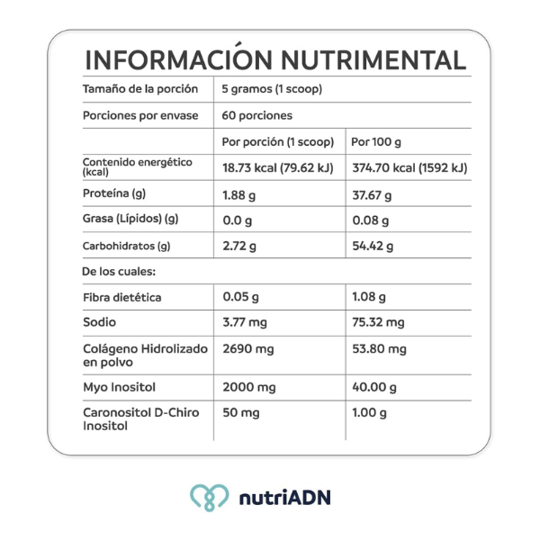 Myo & D-Chiro Inositol sabor Mora Azul(40:1)(300 g), NutriADN