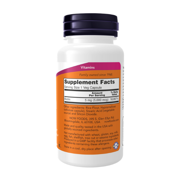 Biotina 5000 mcg (60 veg caps)