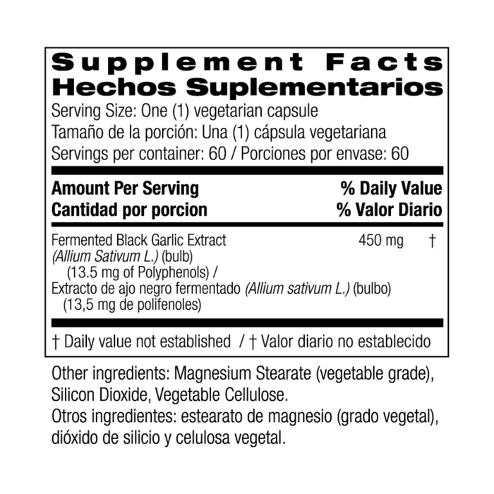 Ajo Negro Fermentado 450 mg (60 caps), Bio Nutrition