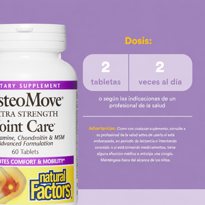OsteoMove® Extra Resistencia Bienestar de Articulaciones (60 tabs), Natural Factors