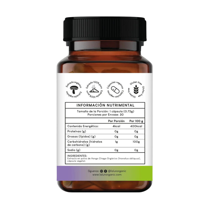 Chaga 750 mg (30 caps), Lalun