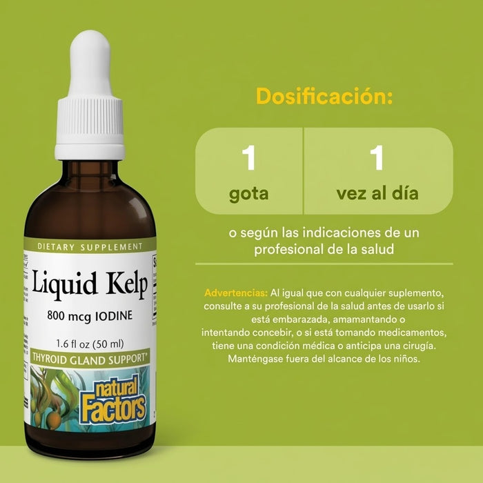 Quelpo Líquido, Kelp (1.6 fl oz), Natural Factors